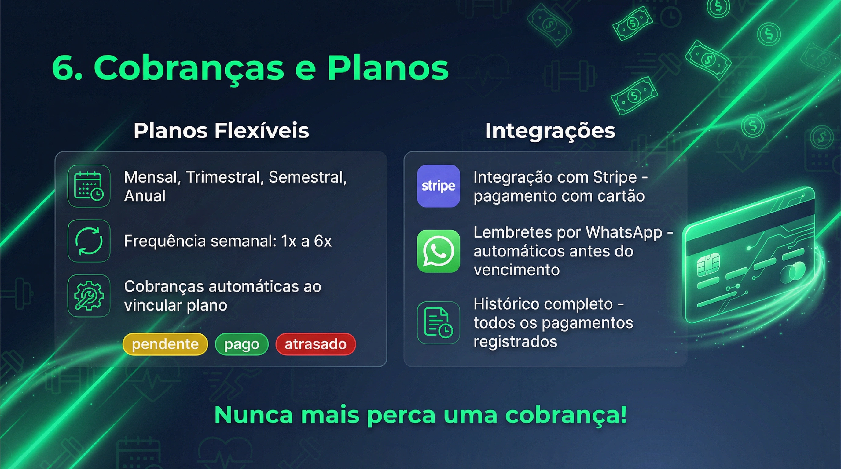 6. Cobranças e Planos